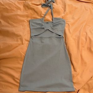 Pale blue halter dress